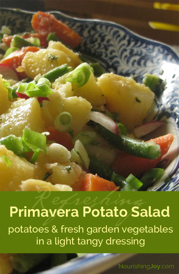 Primavera Potato Salad - a celebration of fresh garden vegetables!