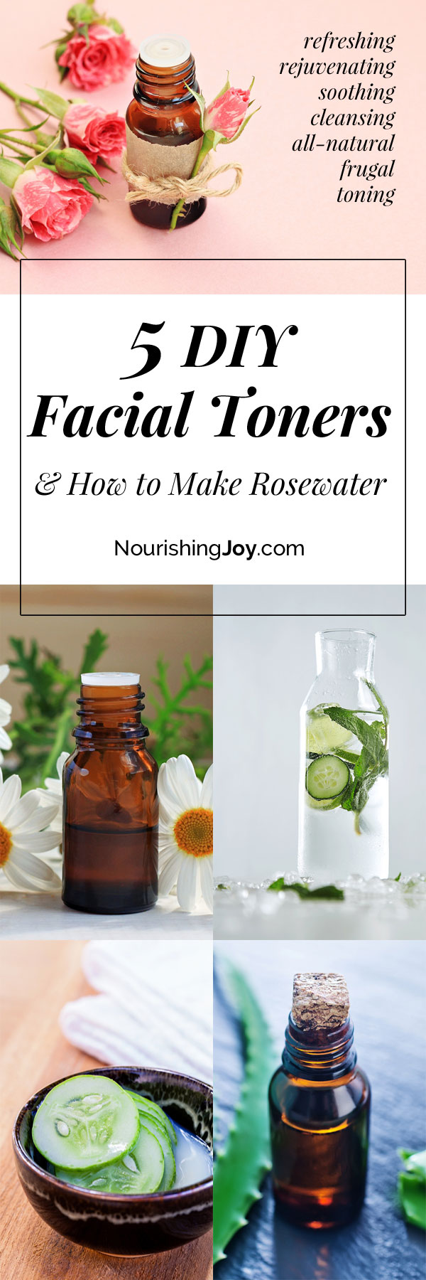 Homemade toners are an easy, frugal, and natural way to care for your skin. And when you make your own rosewater, your kitchen smells heavenly!
