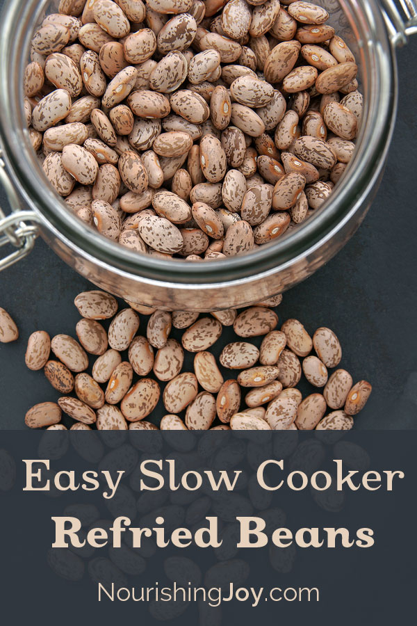 Easy Slow Cooker Refried Beans | NourishingJoy.com