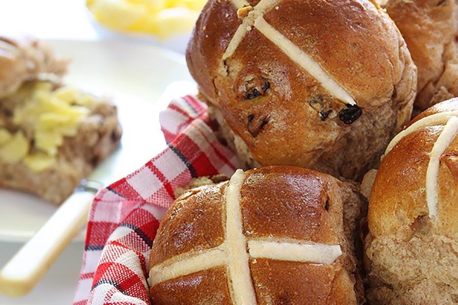 Delectably soft, sweet buns for Easter, Mother's Day, and other special mornings