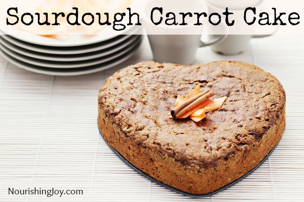 Sourdough Carrot Cake from NourishingJoy.com