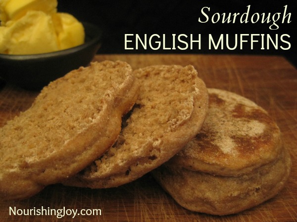 Sourdough English Muffins | NourishingJoy.com