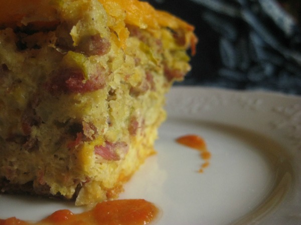 Slow Cooker Hash Brown Breakfast Casserole with Leeks, Mushrooms, and Bacon