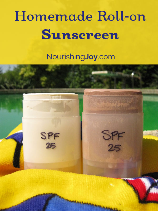 DIY Homemade Natural Roll-on Sunscreen | NourishingJoy.com