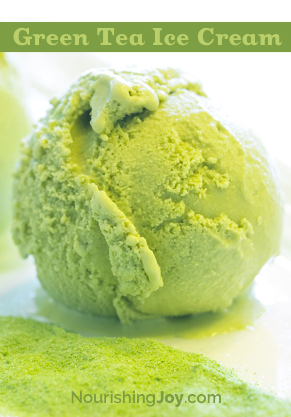 Green Tea Ice Cream (Matcha Ice Cream) | NourishingJoy.com
