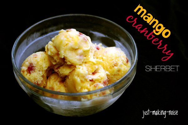 Mango Cranberry Sherbet