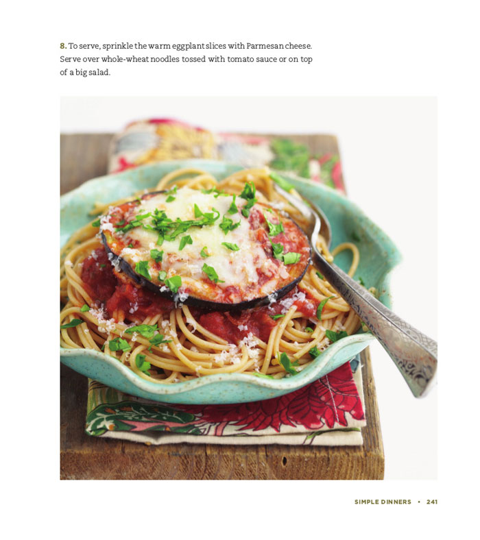 Shortcut Eggplant Parmesan from the new cookbook, 100 Days of Real Food