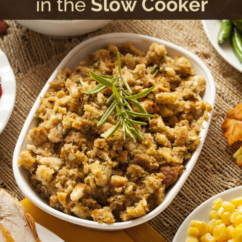 Slow Cooker Stuffing for Thanksgiving (or anytime!) | NourishingJoy.com