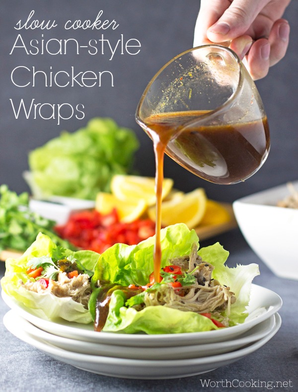 Slow Cooker Asian Style Wraps from The Nourishing Home