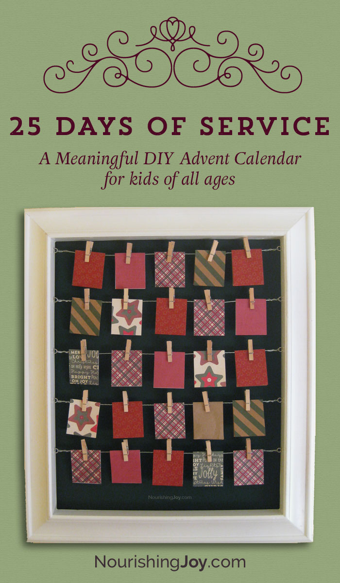 25 Days Of Service Advent Calendar Nourishing Joy