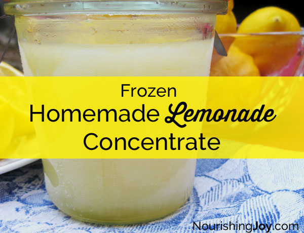 This sweet & perky homemade lemonade concentrate is your all-natural, ready-to-mix lemonade free of high fructose corn syrup and artificial flavors. Mix some up today!