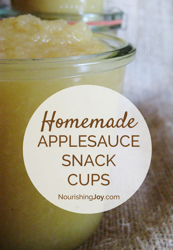 Homemade applesauce snack cups make lunch and snack-time super-de-duper easy!
