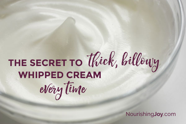 There are two simple secrets to creating thick, billowy whipped cream every time - and we show you how!