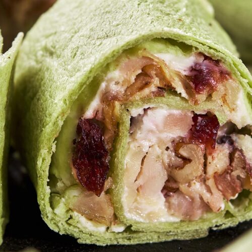 Cranberry Cream Cheese Turkey Wraps