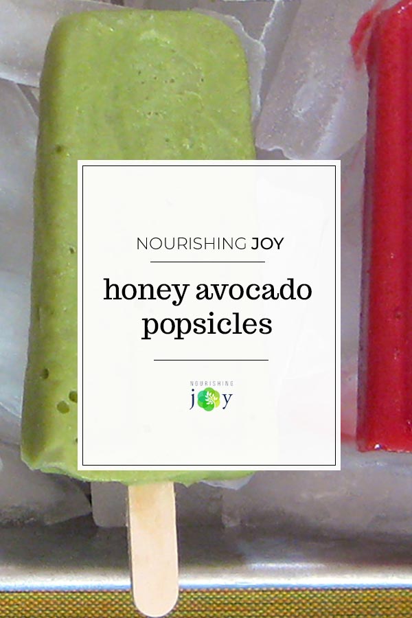 Honey Avocado Popsicles - a match made in heaven