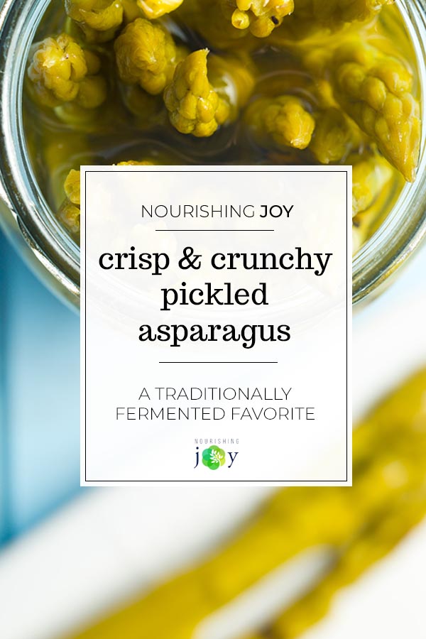 Crisp & crunchy traditionally fermented pickled asparagus