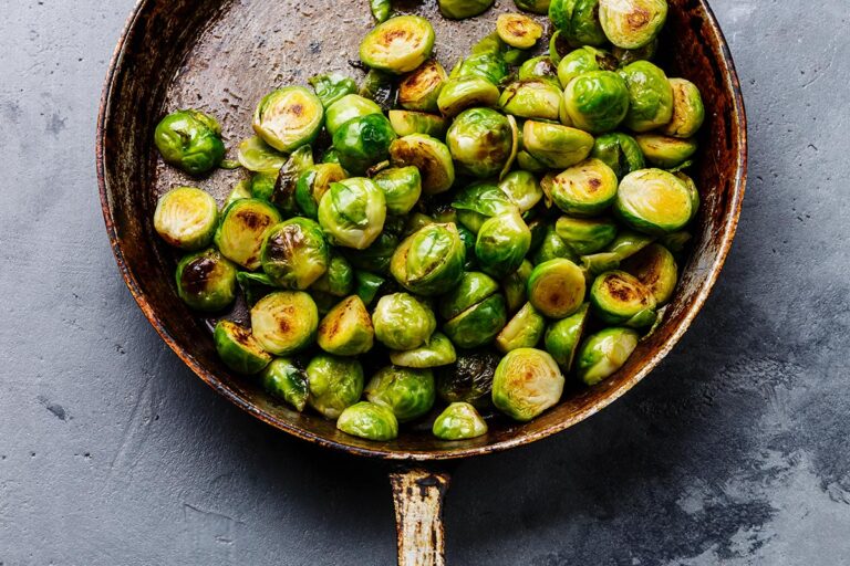 Maple & Mustard Glazed Brussels Sprouts