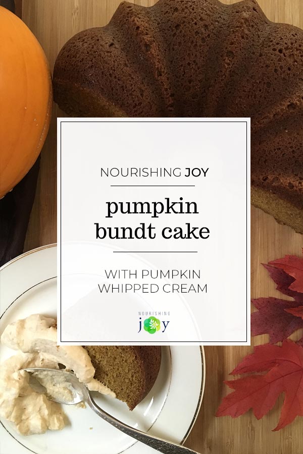 Pumpkin Bundt Cake with Pumpkin Whipped Cream
