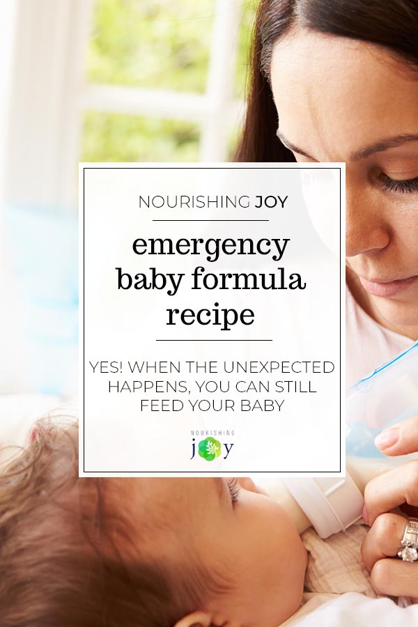Homemade emergency baby formula recipe