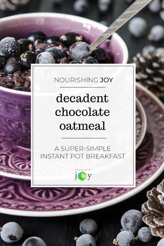 Decadent Instant Pot Chocolate Oatmeal